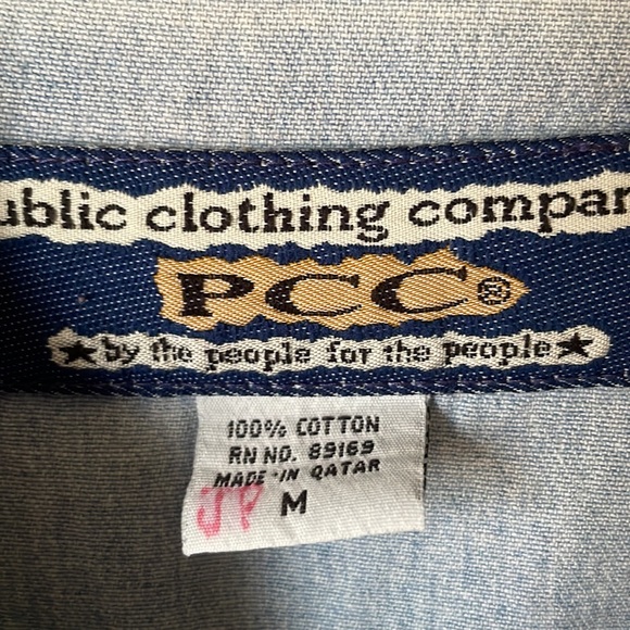 Vintage Public Clothing Company patchwork long sleeve cotton button down - Picture 3 of 7